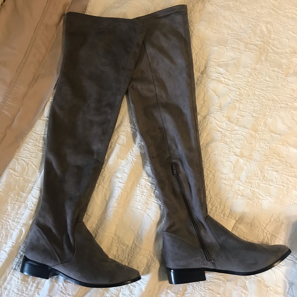 ALDO Grey Over-the-Knee Boots